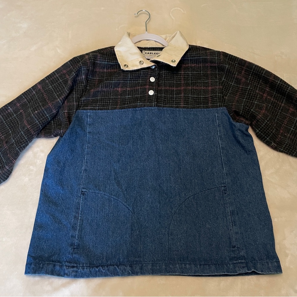 Anthropologie Carleen Denim Trucker Jacket XL - Picture 3 of 9